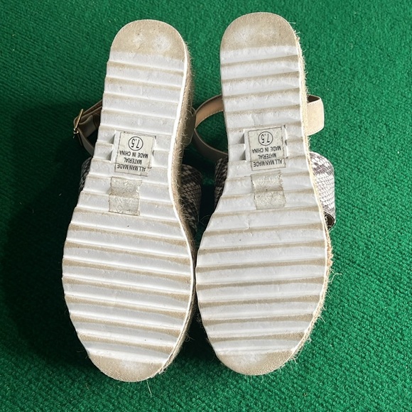 SHELB Gray Cream Espadrilles with Adjustable Ankle Strap size 7,5 - Picture 5 of 7